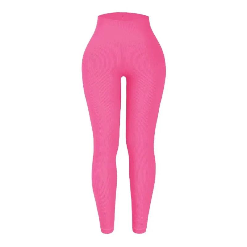Women's seamless knitted thread yoga pants high waisted sports leggings hip lifting