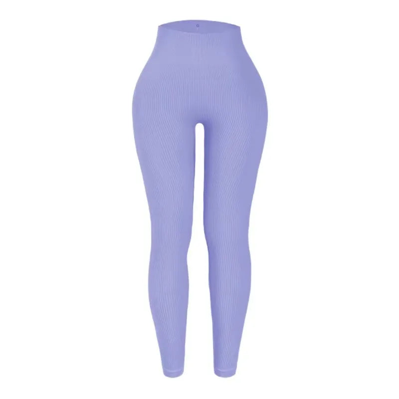 Women's seamless knitted thread yoga pants high waisted sports leggings hip lifting