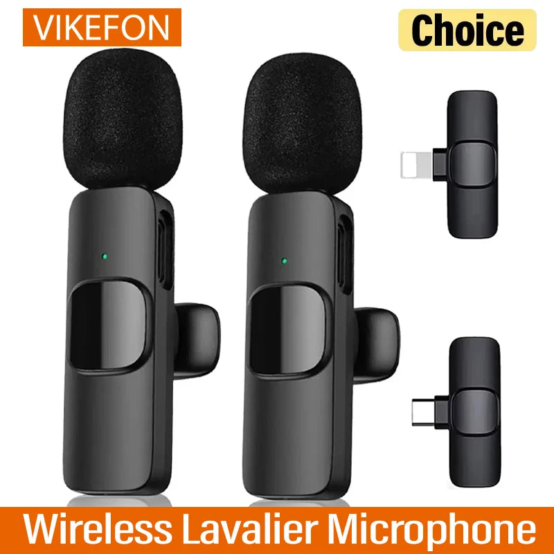 Microphone Wireless Lavalier Microphone for Live Streaming/YouTube/TikTok/Facebook Live Noise Reduction Mic For iPhone/Android