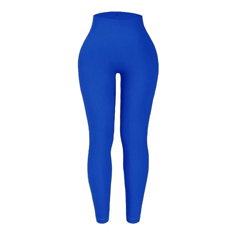 Women's seamless knitted thread yoga pants high waisted sports leggings hip lifting