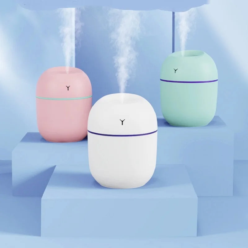 USB Ultrasonic Humidifier - Portable Aroma Diffuser with LED Lights