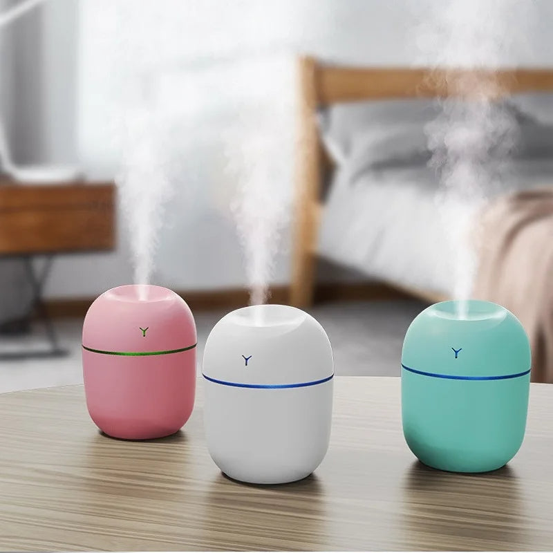 USB Ultrasonic Humidifier - Portable Aroma Diffuser with LED Lights